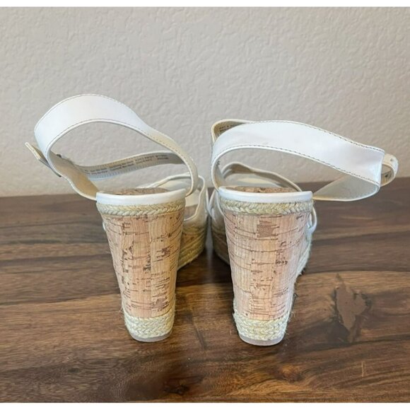 NEW Sonoma white espadrilles sandals shoes platform open toe wedge Women 8 - Picture 2 of 6